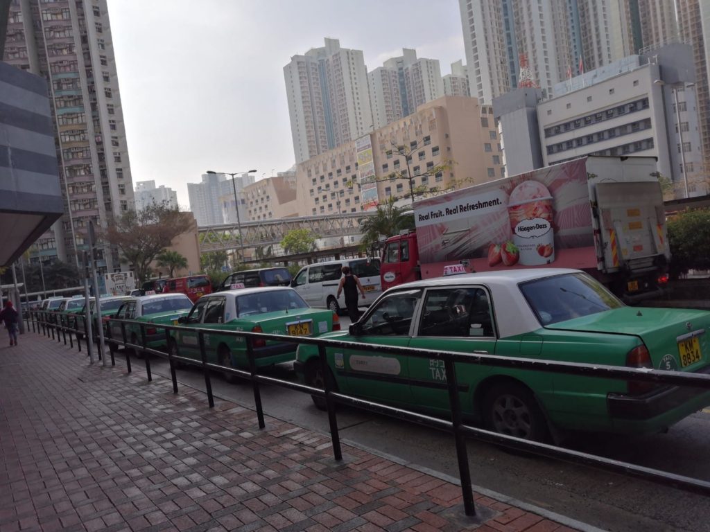 green taxi stand HOng Kong NT area