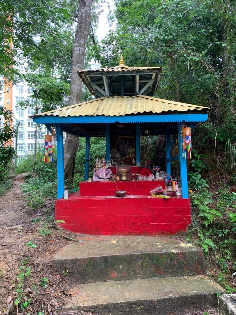 Hindu burma line Outside temple from main building