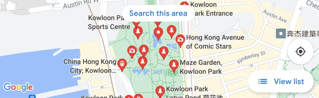 Kowloon Park Map