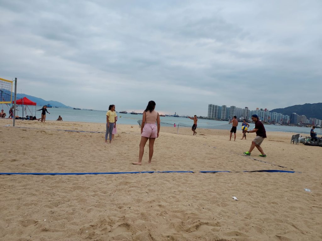 Game at the sea beaches